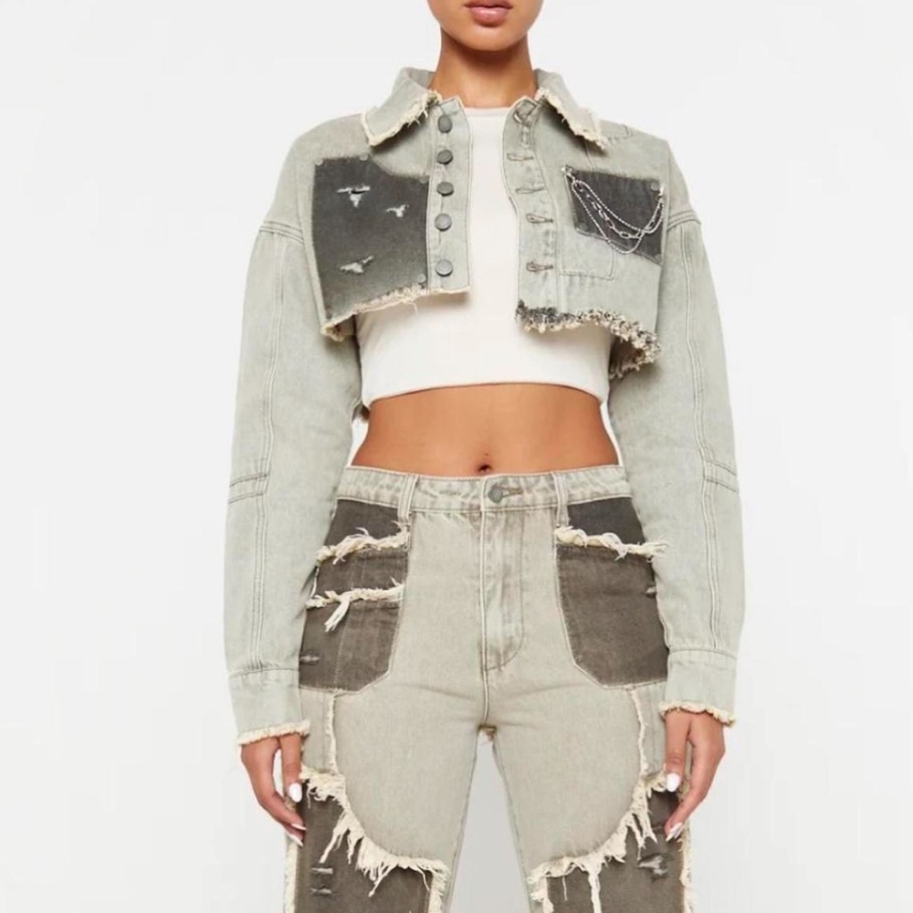 LUXE TO KILL OVERSIZED JEANS - SIZE 2 (UK 6) - VINTAGE WASH - brand new -